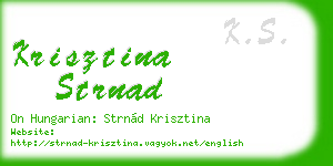 krisztina strnad business card